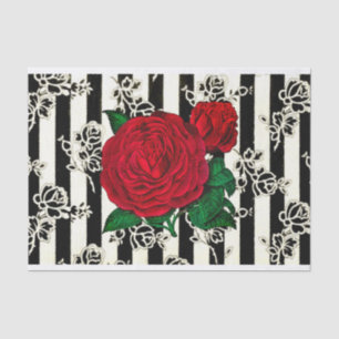Vintage Red Rose Tissue Paper