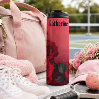 Vintage Red Roses Custom Name