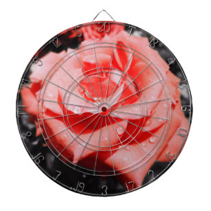 Vintage Red Roses Dartboard