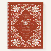 Vintage Red Rust Mr & Mrs Couple Bucket List