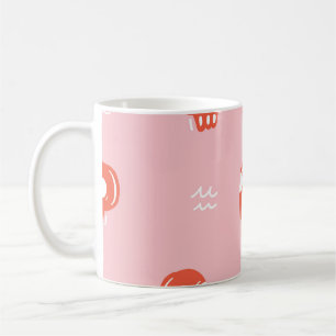 Vintage Red Skull Head Pattern Coffee Mug