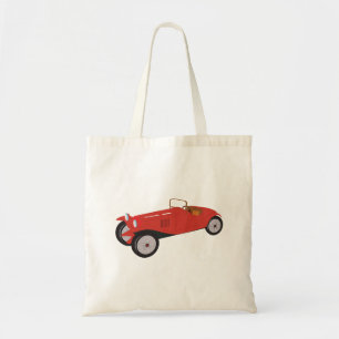 Vintage Red Sports Car Classic Open-Top Roadster Tote Bag