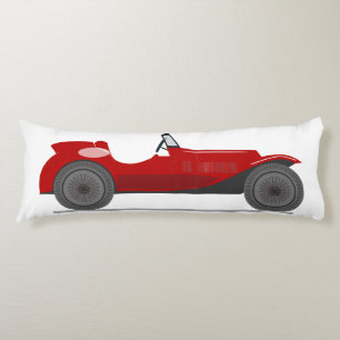 Vintage Red Sports Car Convertible Retro Bedding Body Cushion