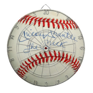 Vintage Red Stitched Baseball Sports Target Game Dartboard