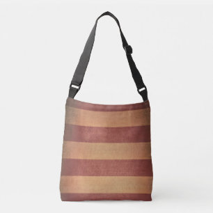 Vintage red striped deck chair cover crossbody bag