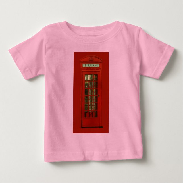 Vintage Red Telephone Box Baby T-Shirt (Front)