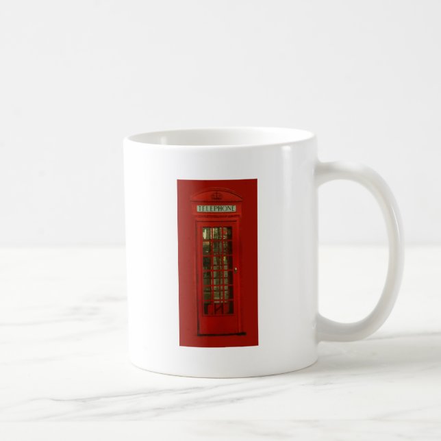 Vintage Red Telephone Box Coffee Mug (Right)
