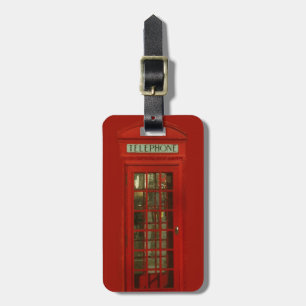 Vintage Red Telephone Box Luggage Tag