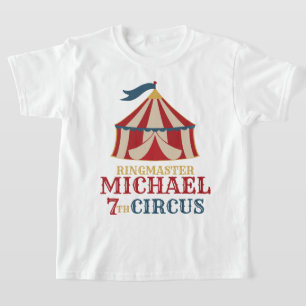 Vintage Red Tent Circus Carnival Birthday Shirt