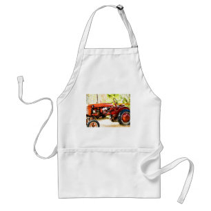 Vintage Red Tractor Standard Apron
