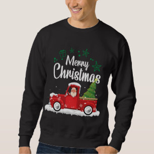 Vintage Red Truck Christmas Tree Sweatshirt