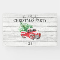Vintage Red Truck Family Christmas