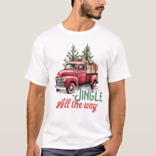 Vintage Red Truck Jingle All The Way T-Shirt