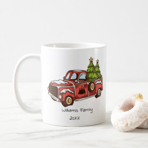 Vintage Red Truck Mug