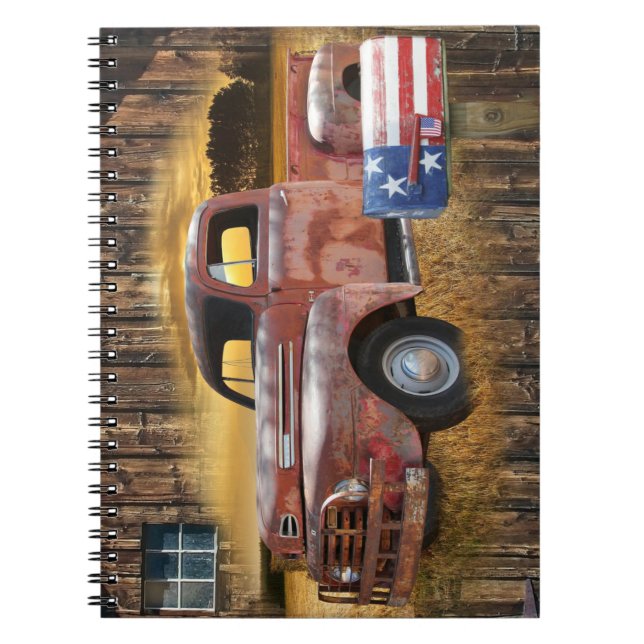 Vintage Red Truck Notebook (Front)