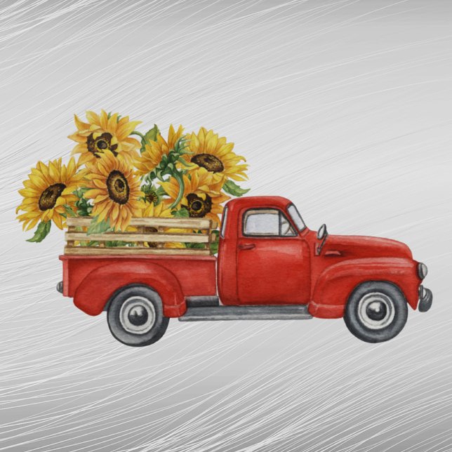 Vintage Red Truck Sunflowers (Creator Uploaded)