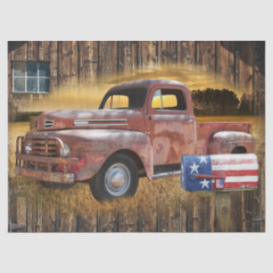 Vintage Red Truck Tissue Paper