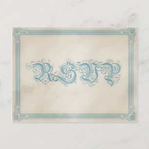 Vintage Red White & Blue RSVP Postcard