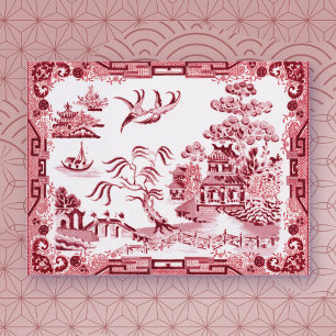 Vintage Red Willow Note Card