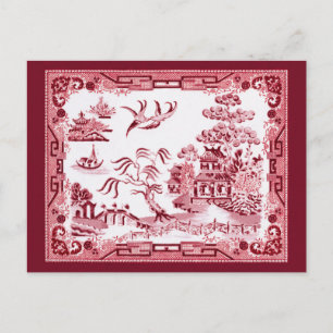 Vintage Red Willow Postcard