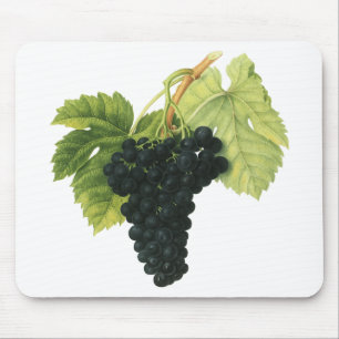 Vintage Red Wine Organic Grape Cluster, Food Fruit Mouse Pad