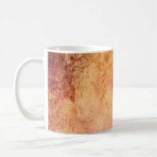 Vintage red yellow orange retro coffee mug