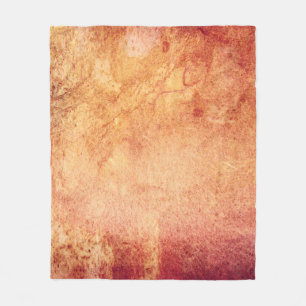 Vintage red yellow orange retro fleece blanket