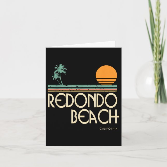 Vintage Redondo Beach California  Card (Front)