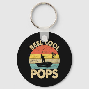 Vintage Reel Cool Pops Fishing Father's Day Fisher Key Ring