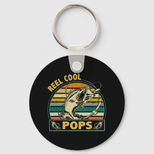 Vintage Reel Cool Pops Fishing Fathers Day For Gra Key Ring