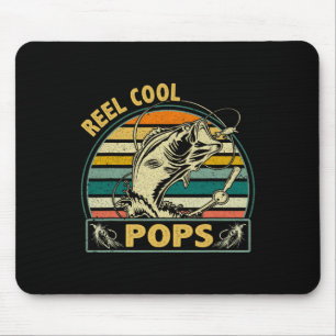 Vintage Reel Cool Pops Fishing Fathers Day For Gra Mouse Pad