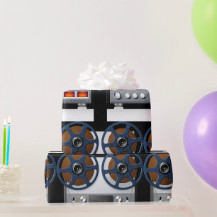 Vintage Reel-to-Reel Tape Deck Audiophile Wrapping Paper