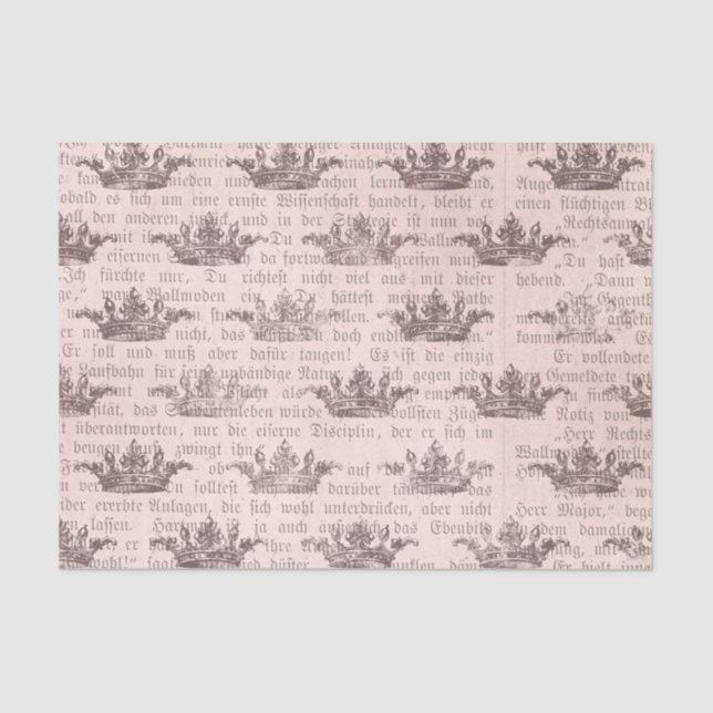 Vintage Regal Typography Tissue Paper (Front)