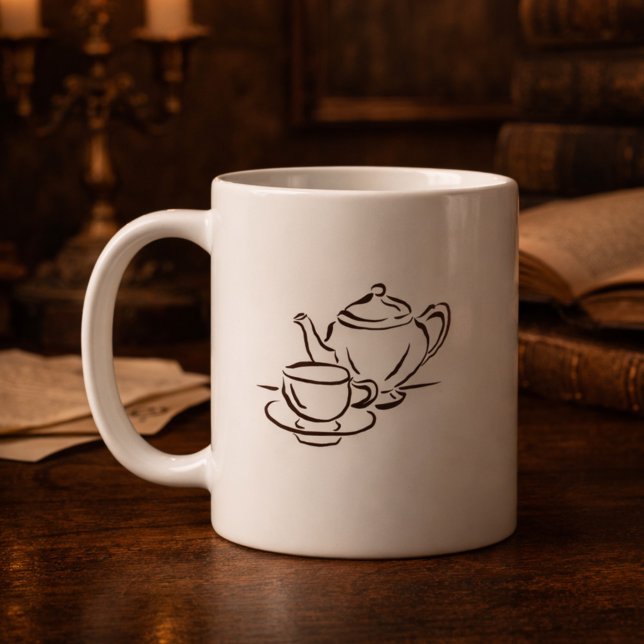 Vintage Regency aesthetic Introvert Gift Coffee Mug (Creator Uploaded)