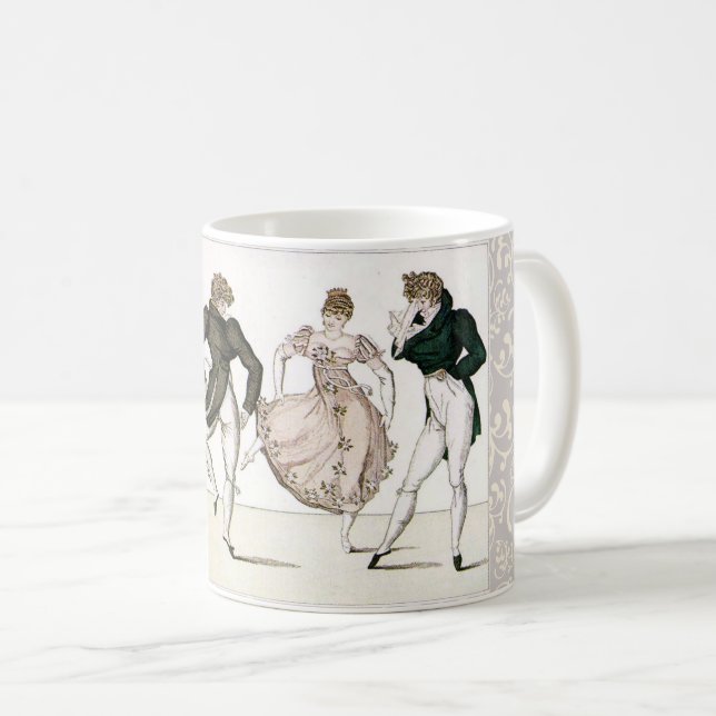 Vintage Regency and Jane Austen Period Mug (Front Right)