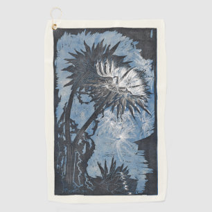 Vintage Reijer Stolk Artichoke Blue Print Golf Towel