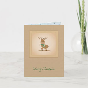 Vintage Reindeer Christmas Card