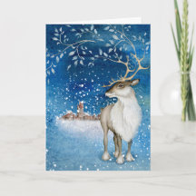 Vintage Reindeer Christmas Card