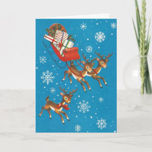 Vintage Reindeer Holiday Card