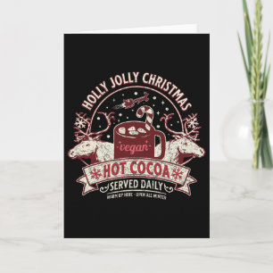 Vintage Reindeer Retro Vegan Christmas 2023 Vegan  Card