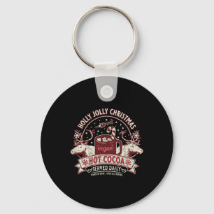 Vintage Reindeer Retro Vegan Christmas 2023 Vegan Key Ring