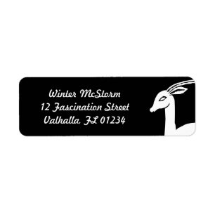 Vintage Reindeer Return Address Label