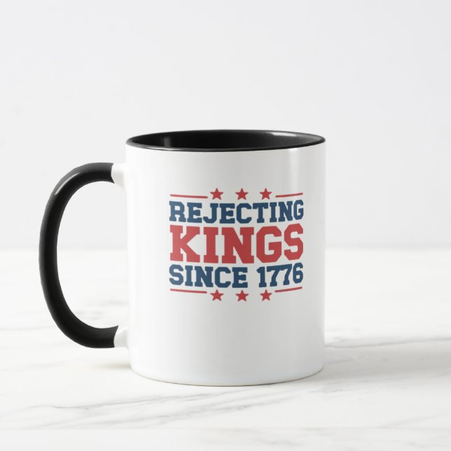 Vintage Rejecting Kings Since 1776 Classic Style Mug (Left)