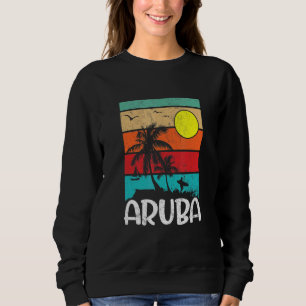 Vintage Relaxing Tropical Aruba Distressed Sandy S Sweatshirt