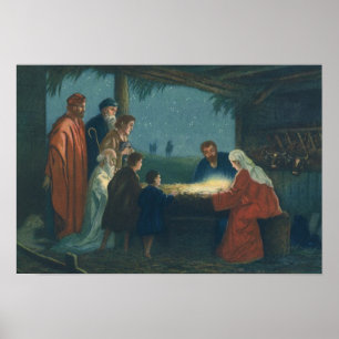 Vintage Religion, Adoration of the Shepherds Poster