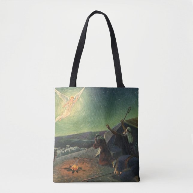 Vintage Religion, Annunciation to the Shepherds Tote Bag (Front)