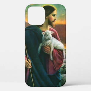Vintage Religion, Christ Good Shepherd with Flock iPhone 12 Case