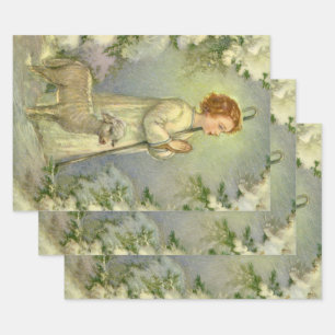 Vintage Religion, Christ the Good Shepherd Wrapping Paper Sheet