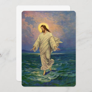Vintage Religion, Jesus Christ is Walking on Water Invitation