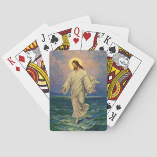 Vintage Religion, Jesus Christ is Walking on Water Playing Cards